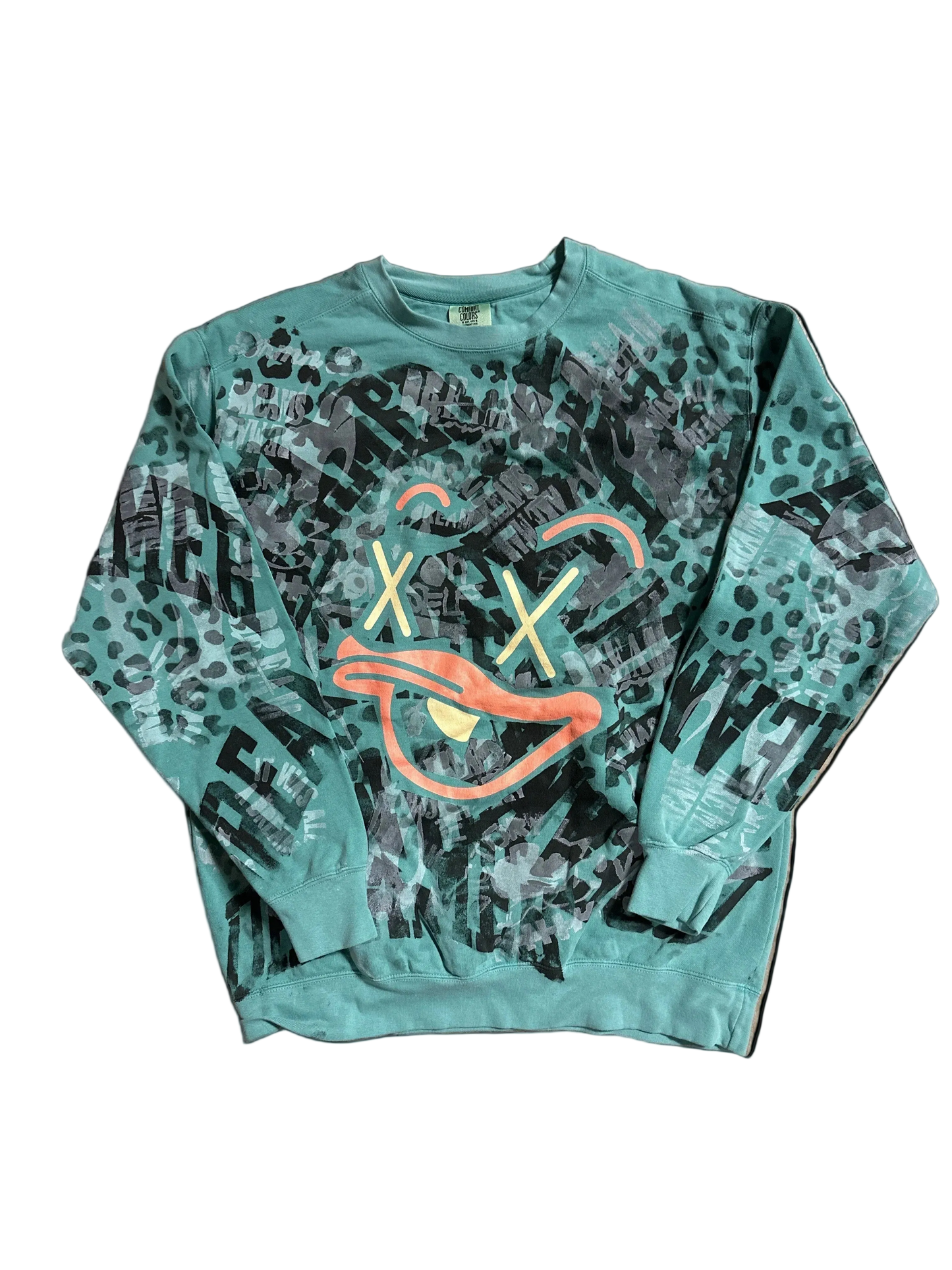 Daily Drop #268 - Savvy Face Hand Painted Crewneck - 1 of 1