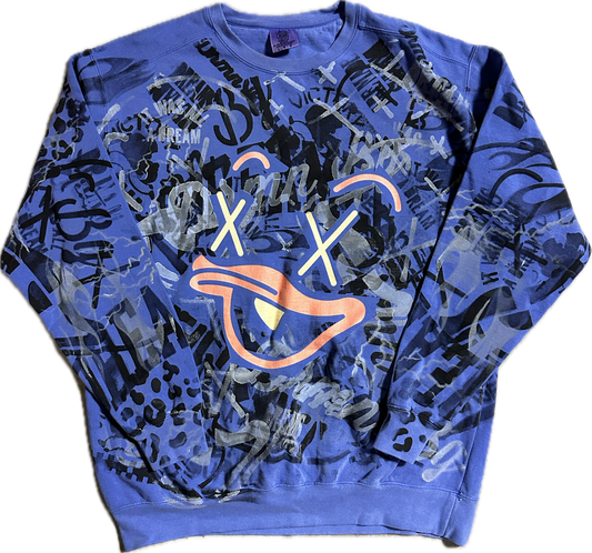 Daily Drop #270 - Savvy Face Hand Painted Crewneck - 1 of 1